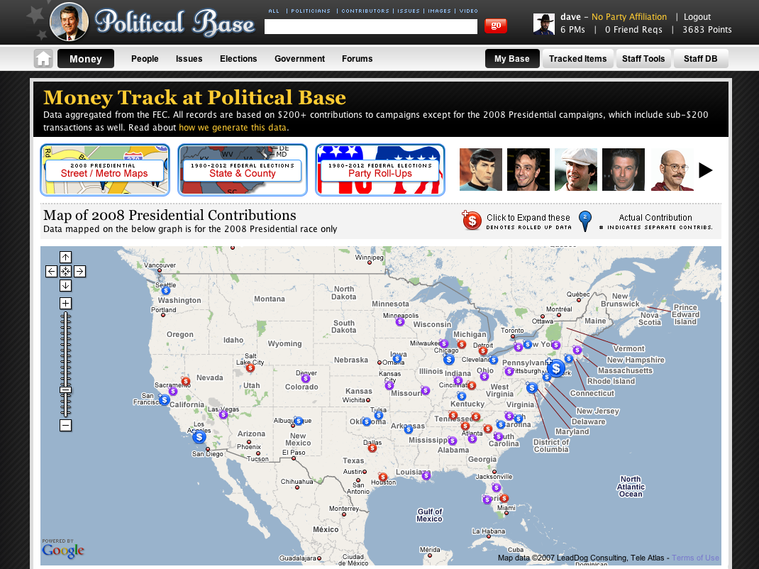 Launches politicalbase.com