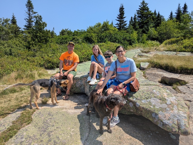 The family goes to Maine