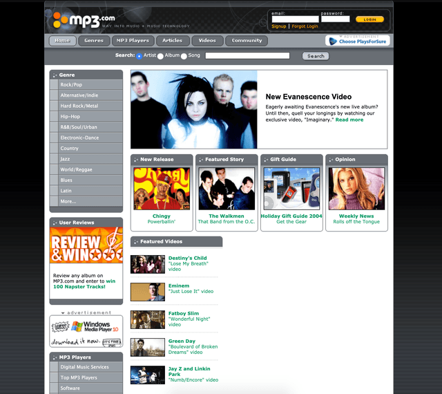 Scrambles to launch mp3.com and buys a Mac